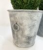 Galvanised garden planters
