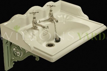 22 Inch  Washbasin Set - Antique White China.