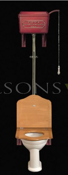 High Level Cast 814 Cistern Throne Seat & White China