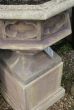 Gothic Stone Planters on Tall Plinths