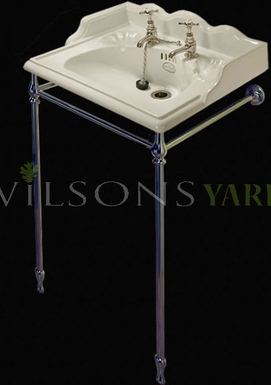 22 Inch Washbasin Stand Set - White China.