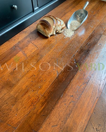 Reclaimed Mahogany plank flooring 