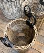 Hand crafted and hand woven log baskets . Indoor use only