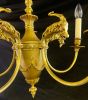 Vintage French Empire style cast bronze chandelier 