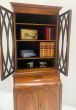 Victorian glazed bookcase in figured inlaid Mahogany