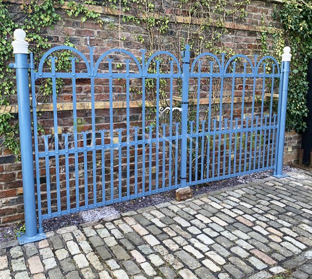 Antique blacksmith driveway gates 