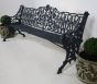 Magnificent detailed cast iron Coalbrookdale style benches