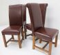 Leather dining chairs