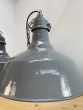 English industrial enamel factory lights