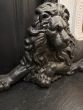 Amazing pair of 19th century cast iron lion unicorn Andirons (Circa 1890)