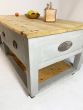 Original industrial Kitchen Island on castor wheels