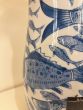 Blue and white Koi jar