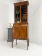 Victorian glazed bookcase in figured inlaid Mahogany
