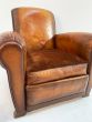 1930's French leather salon chair