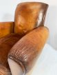 1930's French leather salon chair