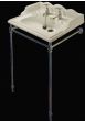 22 Inch Washbasin Stand Set - White China.