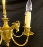Vintage French Empire style cast bronze chandelier 