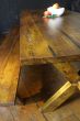 Kitchen / Dining table with axe legs in reclaimed oak