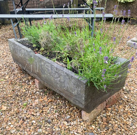 Lovely unusual 19th century Welsh slate trough / planter 
