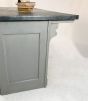 Hand made Edwardian zinc topped kitchen island 