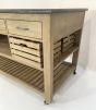 Stone top kitchen island 