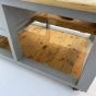 Original industrial Kitchen Island on castor wheels