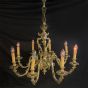 Restored 8 arm French foliate chandelier 