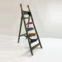 Edwardian green wooden step ladders (Decorative use only)