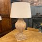 Natural wooden table lamp & shade