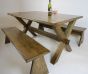 X legged Oak kitchen table