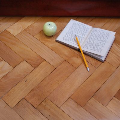 Reclaimed English Beech hardwood parquet 