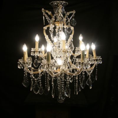 Impressive vintage French Marie Theresa chandelier  sold120244 ic