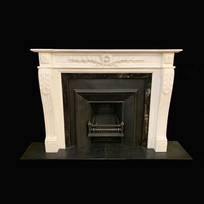 Handmade Empire style fire surround Italian marble