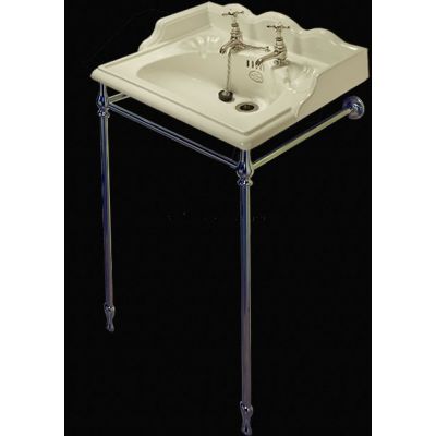 22 Inch Washbasin Stand Set - Antique White China.