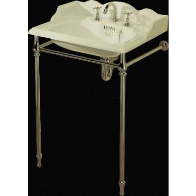 22 Inch Washbasin Stand Set With 3 Hole Mixer Antique White China