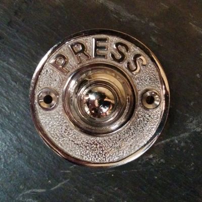Small Nickel Door Bell Push