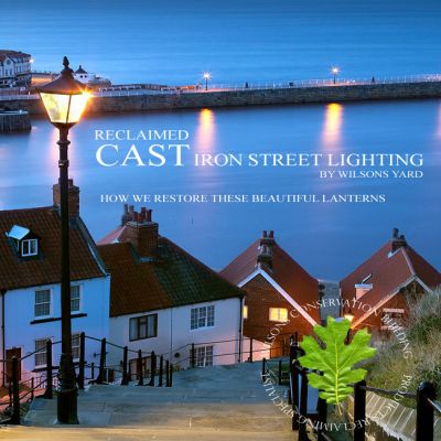  late 19th century cast iron lamp posts / street lights 