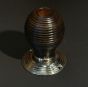 Hand made Beech Beehive Door Handles / Knobs with Nickel Back Plate