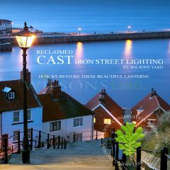  late 19th century cast iron lamp posts / street lights 