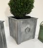 Galvanised garden planters