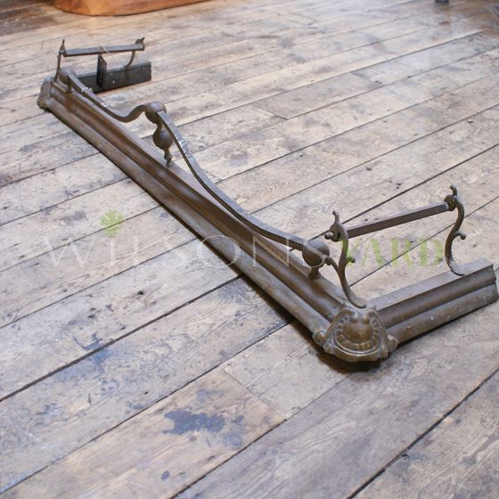 Vintage fireplace brass fender