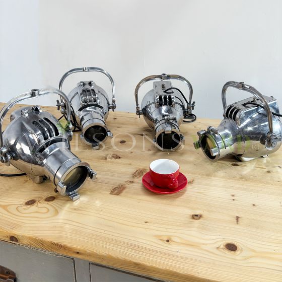 Vintage theatre lights restored & tested