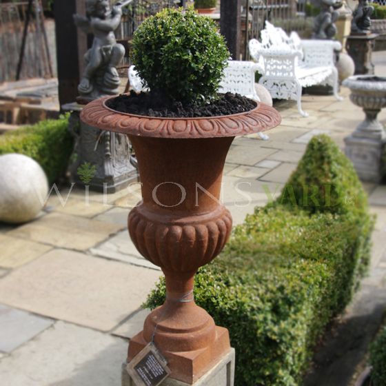 Vintage cast iron urn planter