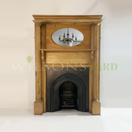 Antique over mantle fireplace