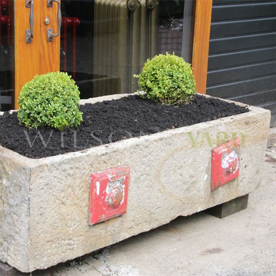 Reclaimed antique stone trough