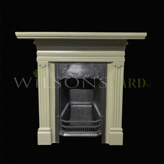 Restored painted Edwardian cast iron fireplace