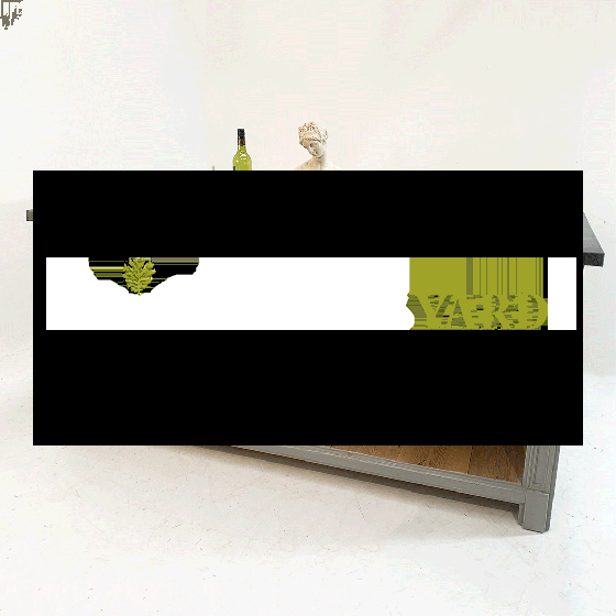 Hand made Edwardian zinc topped kitchen island 