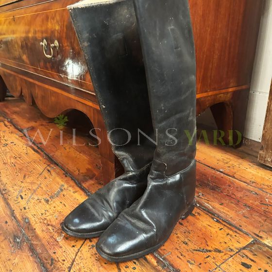 Vintage leather riding boots