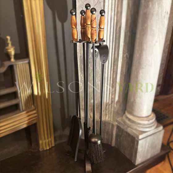 Black metal Fireside irons