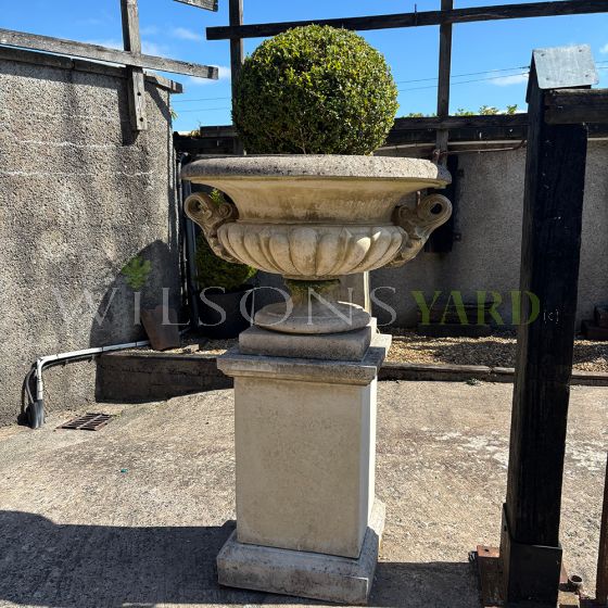 Large Chesterblade Urn on Full Height Large Classical Plinth